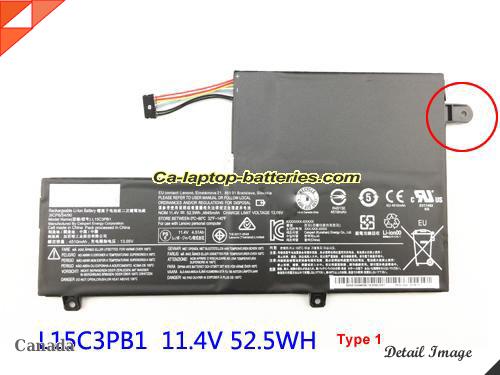 Genuine LENOVO flex 4-1470 Battery For laptop 4645mAh, 52.5Wh , 11.4V, Black , Li-ion