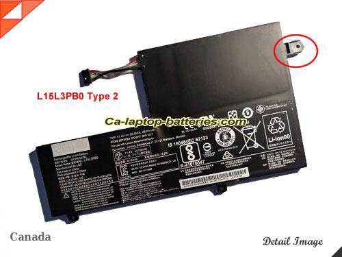 Genuine LENOVO flex 4-1470 Battery For laptop 4610mAh, 52.5Wh , 11.4V, Black , Li-Polymer