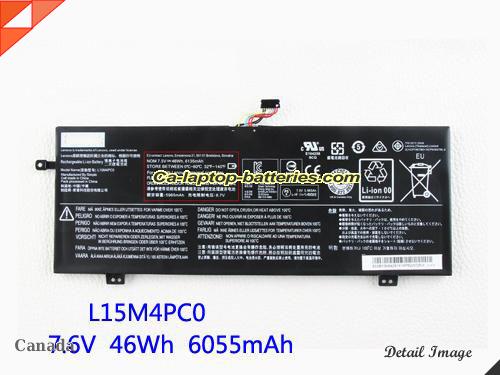 Genuine LENOVO IdeaPad 710S-13ISK-ISE Battery For laptop 6135mAh, 46Wh , 7.5V, Black , Li-ion