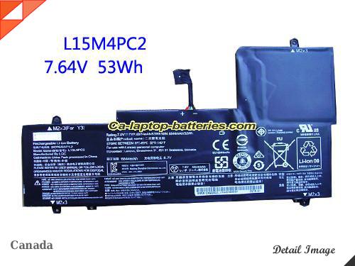 Genuine LENOVO YOGA 710-14 Battery For laptop 6360mAh, 53Wh , 7.6V, Black , Li-ion