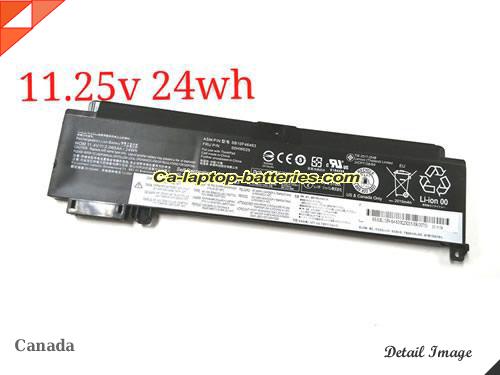 Genuine LENOVO T460S Battery For laptop 2065mAh, 25Wh , 11.4V, Black , Li-ion