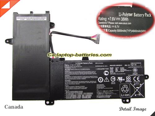 Genuine ASUS EeeBook E205SA Battery For laptop 4840mAh, 38Wh , 7.6V, Black , Li-ion