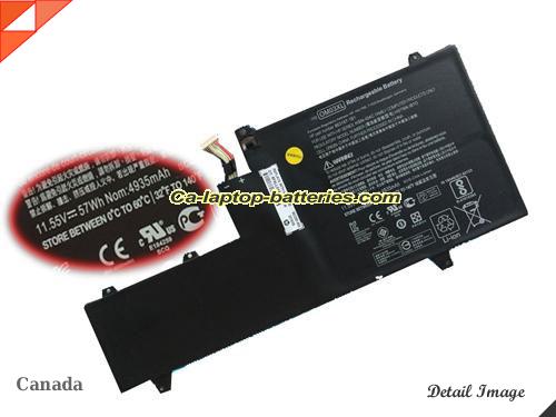 Genuine HP x360 1030 G2 1GY31PA Battery For laptop 4935mAh, 57Wh , 11.55V, Black , Li-ion