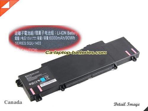 Genuine HASEE 911-F1 Battery For laptop 6000mAh, 90Wh , 15V, Black , Li-ion