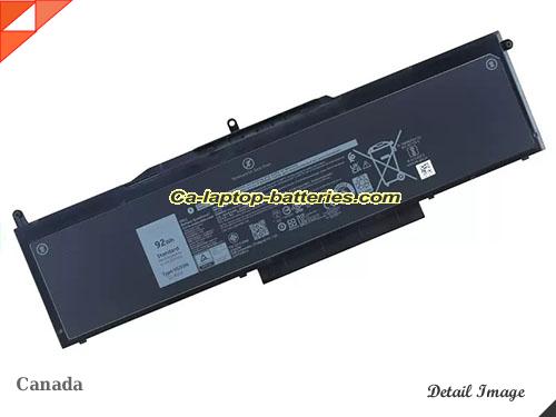 Genuine DELL Latitude 5580 Battery For laptop 92Wh, 11.4V, Black , Li-ion