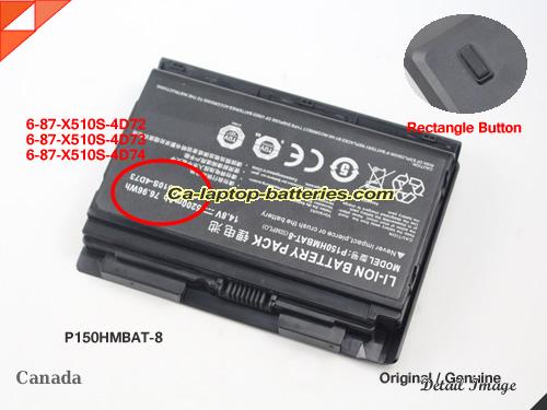 Genuine SAGER NP8268 Battery For laptop 5200mAh, 76.96Wh , 14.8V, Black , Li-ion