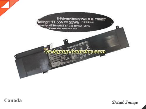 Genuine ASUS TP301UJ-1A Battery For laptop 4780mAh, 55Wh , 11.55V, Black , Li-ion