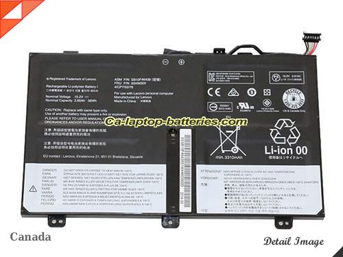 Genuine LENOVO ThinkPad Yoga 14 Battery For laptop 3690mAh, 56Wh , 15.2V, Black , Li-ion