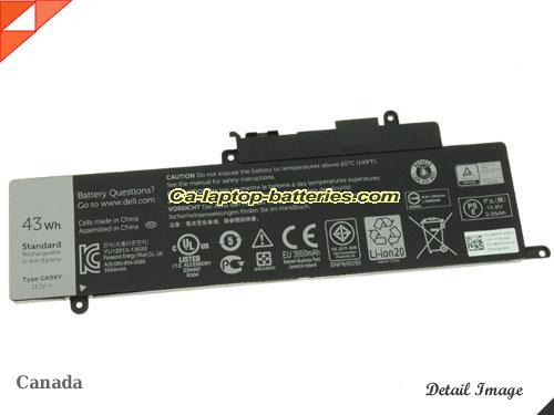 Genuine DELL p57g001 Battery For laptop 3800mAh, 43Wh , 11.1V, Black , Li-ion