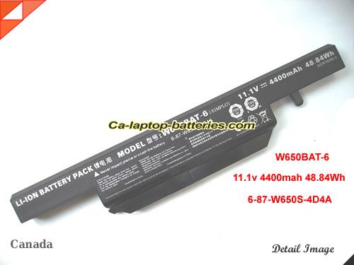 Genuine CLEVO W650Sz Battery For laptop 4400mAh, 48.84Wh , 11.1V, Black , Li-ion