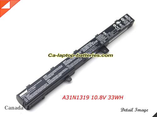 Genuine ASUS F551MAV Battery For laptop 33mAh, 10.8V, Black , Li-ion