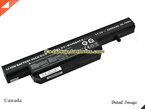 Genuine CLEVO W34xEL Battery For laptop 5600mAh, 62Wh , 11.1V, Black , Li-ion