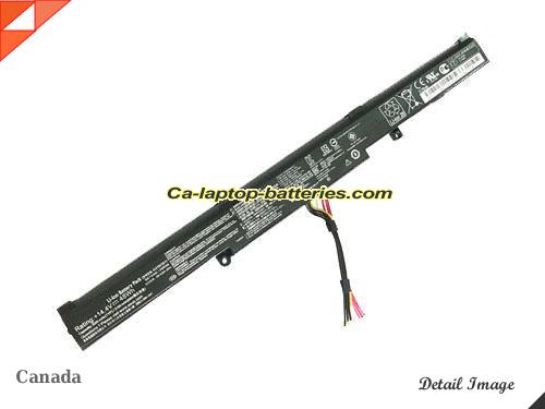 Genuine ASUS GL553VDFY124T Battery For laptop 3350mAh, 48Wh , 14.4V, Black , Li-ion