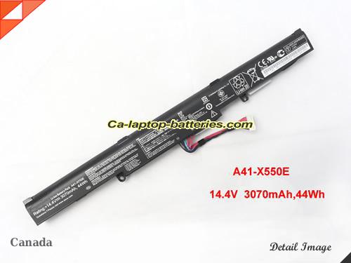 ASUS VivoBook X751BP Replacement Battery 3070mAh, 44Wh  14.4V Black Li-ion