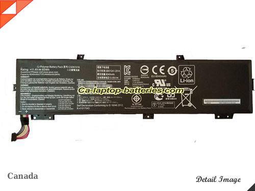 Genuine ASUS GX700VO6820 Battery For laptop 8040mAh, 93Wh , 11.4V, Black , Li-ion
