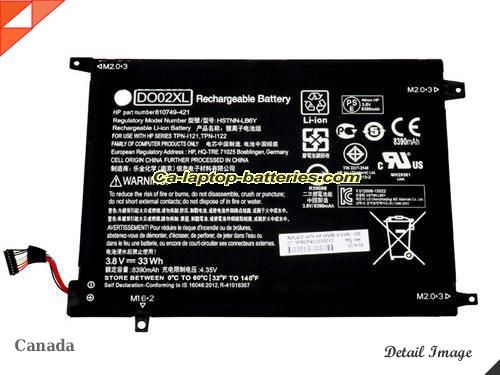 HP TPN-I121 Battery 8390mAh, 33Wh  3.8V Black Li-ion