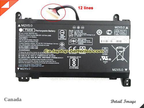 Genuine HP Omen 17-an014ng Battery For laptop 5973mAh, 86Wh , 14.4V, Black , Li-ion