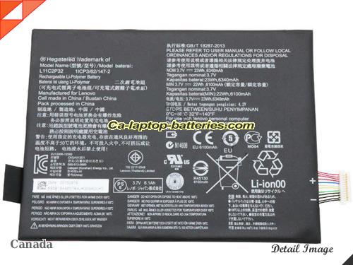 Genuine LENOVO IdeaPad S6000 Battery For laptop 6340mAh, 23Wh , 3.7V, Black , Li-ion