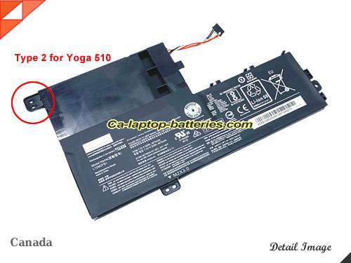 Genuine LENOVO Yoga 510-14ISK 80S700GLGE Battery For laptop 4610mAh, 35Wh , 7.6V, Black , Li-ion