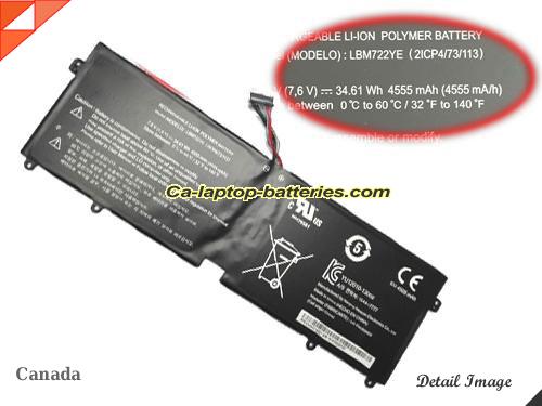 Genuine LG 14Z950-G.DK71P1 Battery For laptop 4555mAh, 34.61Wh , 7.6V, Black , Li-ion