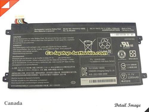 Genuine TOSHIBA P30W-B-10E Battery For laptop 2280mAh, 27Wh , 11.1V, Black , Li-ion
