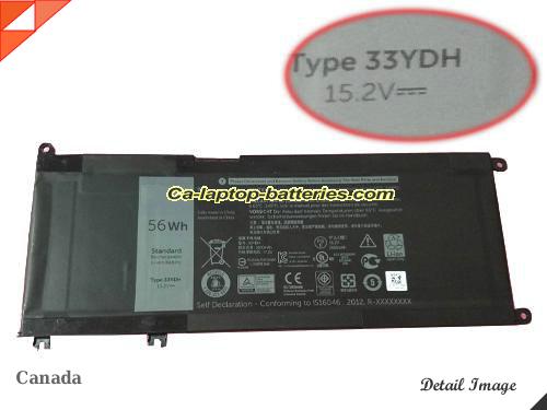 Genuine DELL inspiron 15 7000 series Battery For laptop 3500mAh, 56Wh , 15.2V, Black , Li-ion
