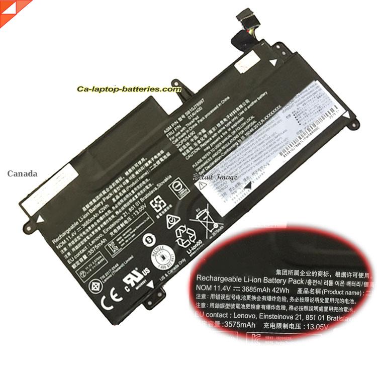 Genuine LENOVO Thinkpad 13 Battery For laptop 3685mAh, 42Wh , 11.4V, Black , Li-ion