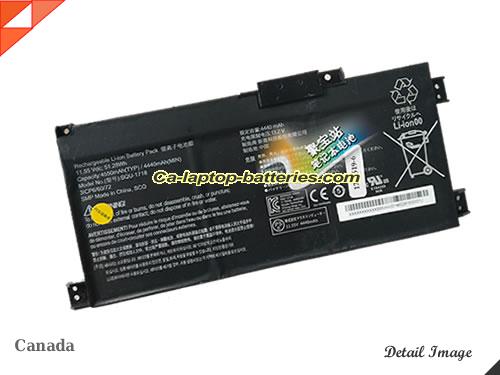 Genuine THUNDEROBOT 911M Battery For laptop 4550mAh, 52Wh , 11.55V, Black , Li-Polymer