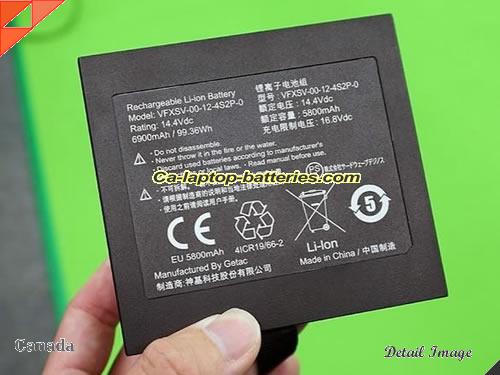 GETAC VFXSV-00-12-4S2P-0 Battery 5800mAh, 99.36Wh  14.4V Black Li-ion