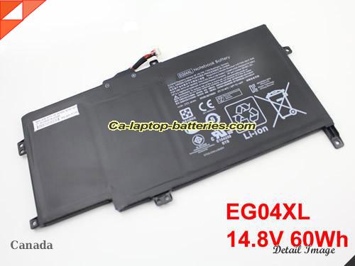 Genuine HP Envy 6-1109tx Battery For laptop 60Wh, 14.8V, Black , Li-ion