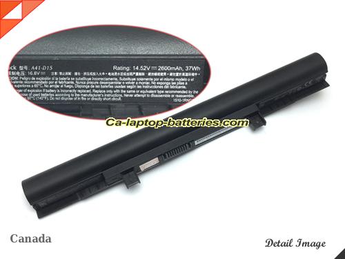 Genuine MEDION A41-D15 Battery For laptop 2600mAh, 37Wh , 14.52V, Black , Li-ion