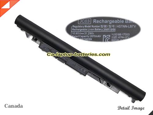 Genuine HP 250 G6 Battery For laptop 2850mAh, 31.2Wh , 10.95V, Black , Li-ion