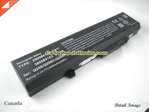 HASEE Q200 Replacement Battery 4400mAh 11.1V Black Li-ion