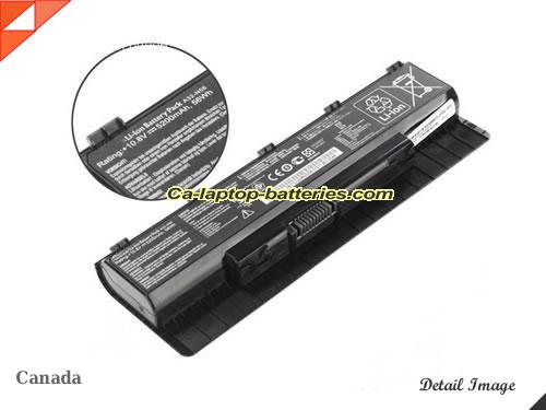 Genuine ASUS N56vzds71 Battery For laptop 5200mAh, 56Wh , 10.8V, Black , Li-ion