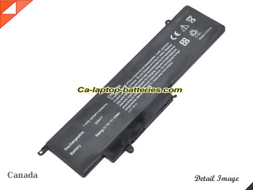 DELL INS13WD4308T Replacement Battery 3800mAh, 43Wh  11.1V Black Li-Polymer