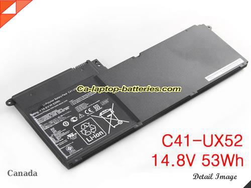Genuine ASUS ZenBook UX52V Battery For laptop 53Wh, 14.8V, Black , Li-Polymer