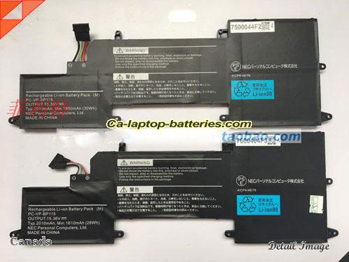 NEC 4ICP44878 Battery 2010mAh, 28Wh  15.36V Black Li-Polymer