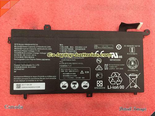 Genuine HUAWEI Matebook PL-W19 Battery For laptop 3800mAh, 43.3Wh , 11.4V, Black , Li-Polymer
