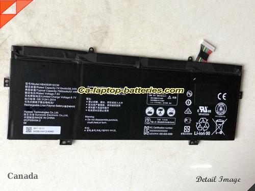 Genuine HUAWEI MagicBook Battery For laptop 7410mAh, 56.3Wh , 7.6V, Black , Li-Polymer