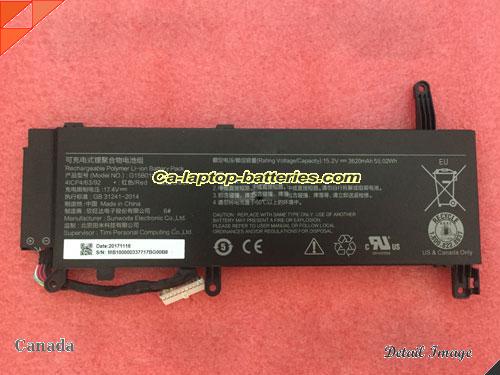XIAOMI Gaming Laptop 7300HQ 1060 Replacement Battery 3620mAh, 55.02Wh  15.2V Black Li-Polymer
