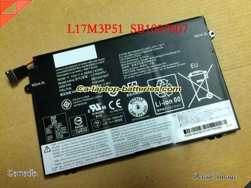 Genuine LENOVO ThinkPad E48020KQS00000 Battery For laptop 4080mAh, 45Wh , 11.1V, Black , Li-Polymer