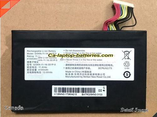 HASEE GI5KN-00133S1P0 Battery 4100mAh, 46.74Wh  11.4V Black Li-ion