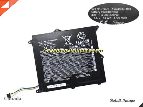 Genuine PANASONIC Toughbook CF-XZ6 Battery For laptop 1770mAh, 14Wh , 7.6V, Black , Li-Polymer