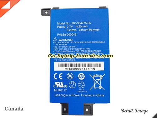 AMAZON MC35477505 Battery 1420mAh, 5.25Wh  3.7V Blue Li-Polymer