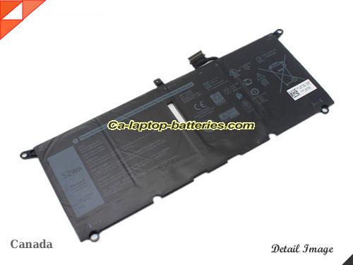 Genuine DELL XPS 13-9370-D2905G Battery For laptop 6500mAh, 52Wh , 7.6V, Black , Li-Polymer