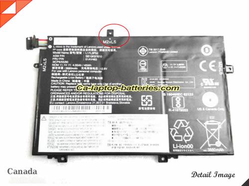 Genuine LENOVO ThinkPad L580 Battery For laptop 4050mAh, 45Wh , 11.1V, Black , Li-ion