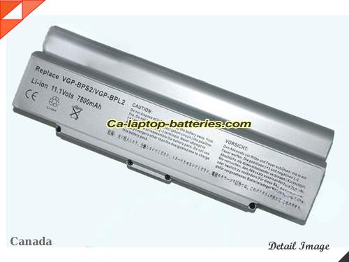 SONY VGP-BPL2AS Battery 6600mAh 11.1V Silver Li-ion