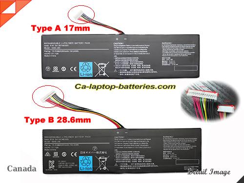 GIGABYTE 541387460003 Battery 6200mAh, 94.24Wh  15.2V Black Li-Polymer