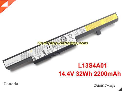 Genuine LENOVO B50-30 80ES Battery For laptop 2200mAh, 32Wh , 14.4V, Black , Li-ion