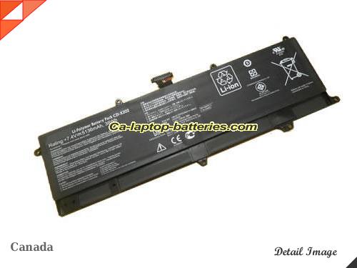 ASUS VivoBook X202ECT143H Replacement Battery 5136mAh, 38Wh  7.4V Black Li-Polymer
